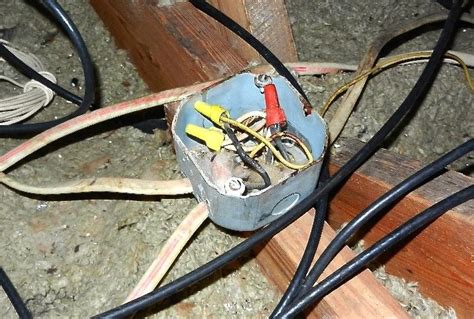 attic junction box metal or plastic|junction box in attic code.